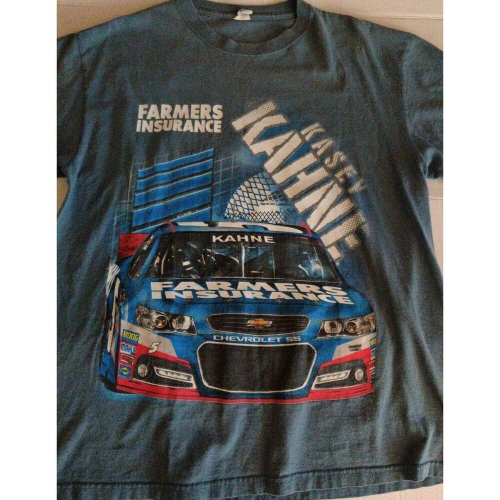 Kasey Kahne #5 NASCAR Farmers Insurance T-shirt Size Large Used